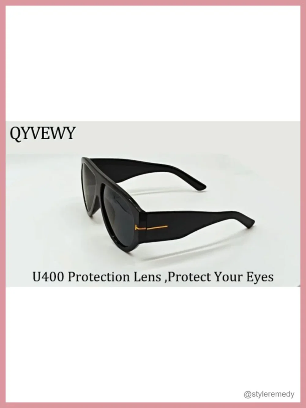 Oversized Aviator Sunglasses Women Men Square Thick Frame Large UV400 Plastic